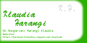 klaudia harangi business card